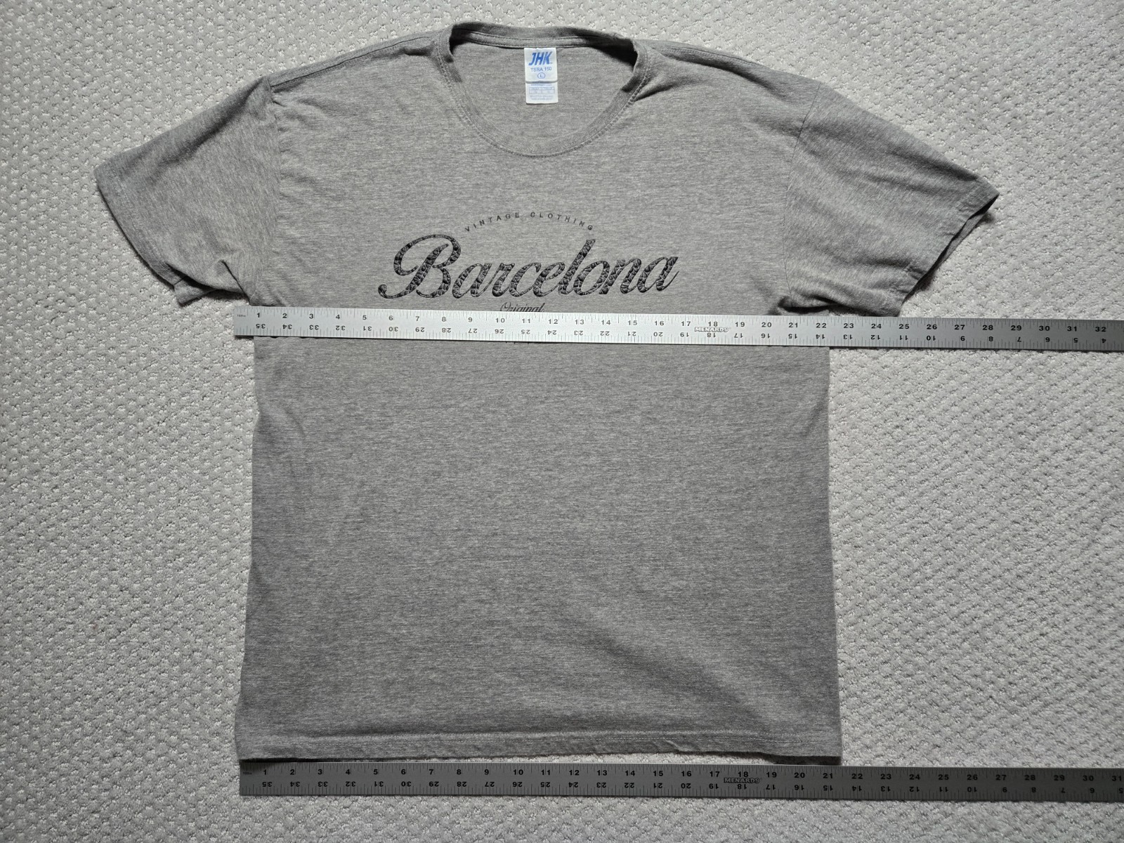 Barcelona Cotton T-Shirt ~ Men’s Large ~ Gray ~ JHK gallery