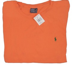 NEW Vintage Ralph Lauren Polo Player T Shirt! M or L Orange With Green Player