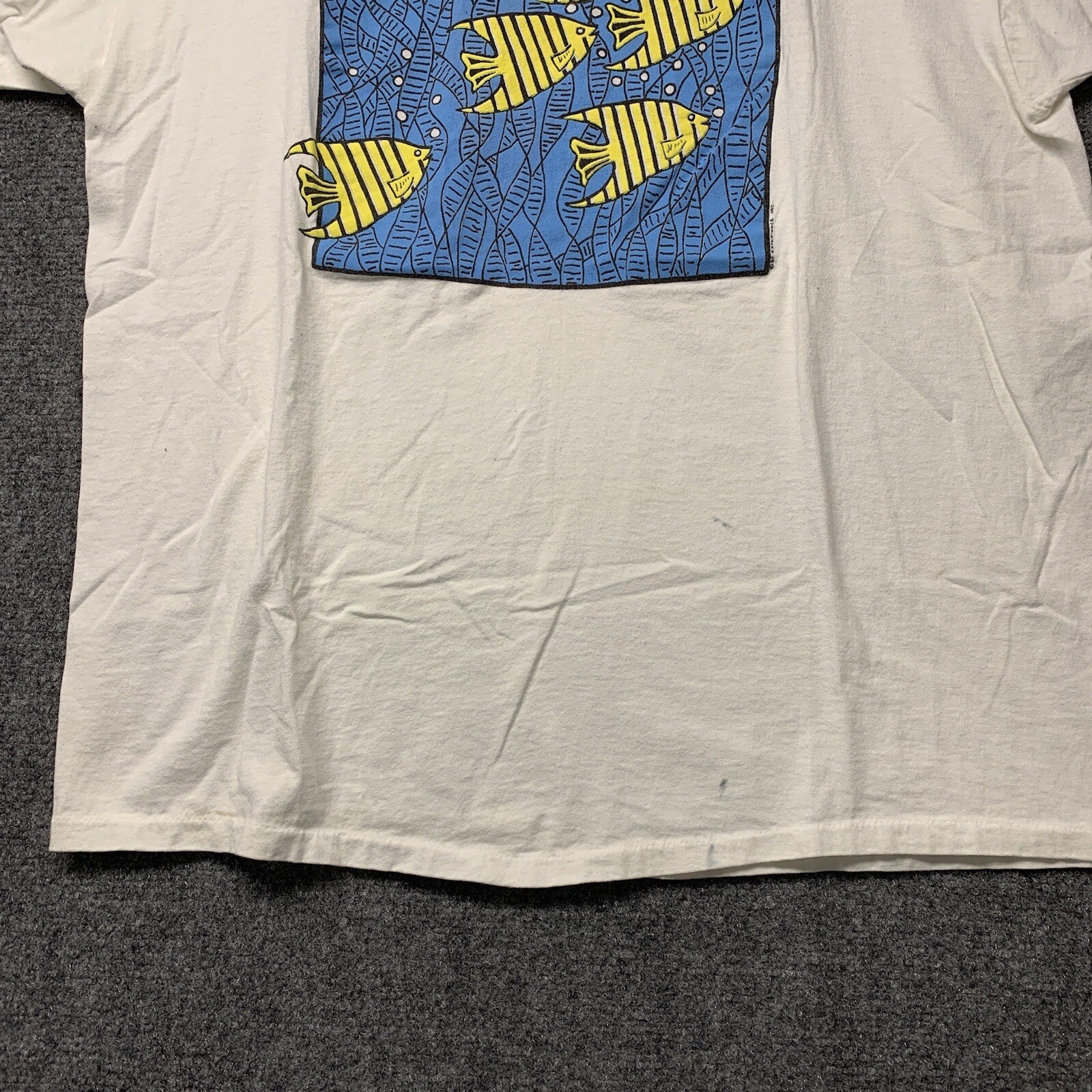 Vintage Aquatic T-shirt Adult Size Extra Large White Short Sleeve Men’s 80s gallery