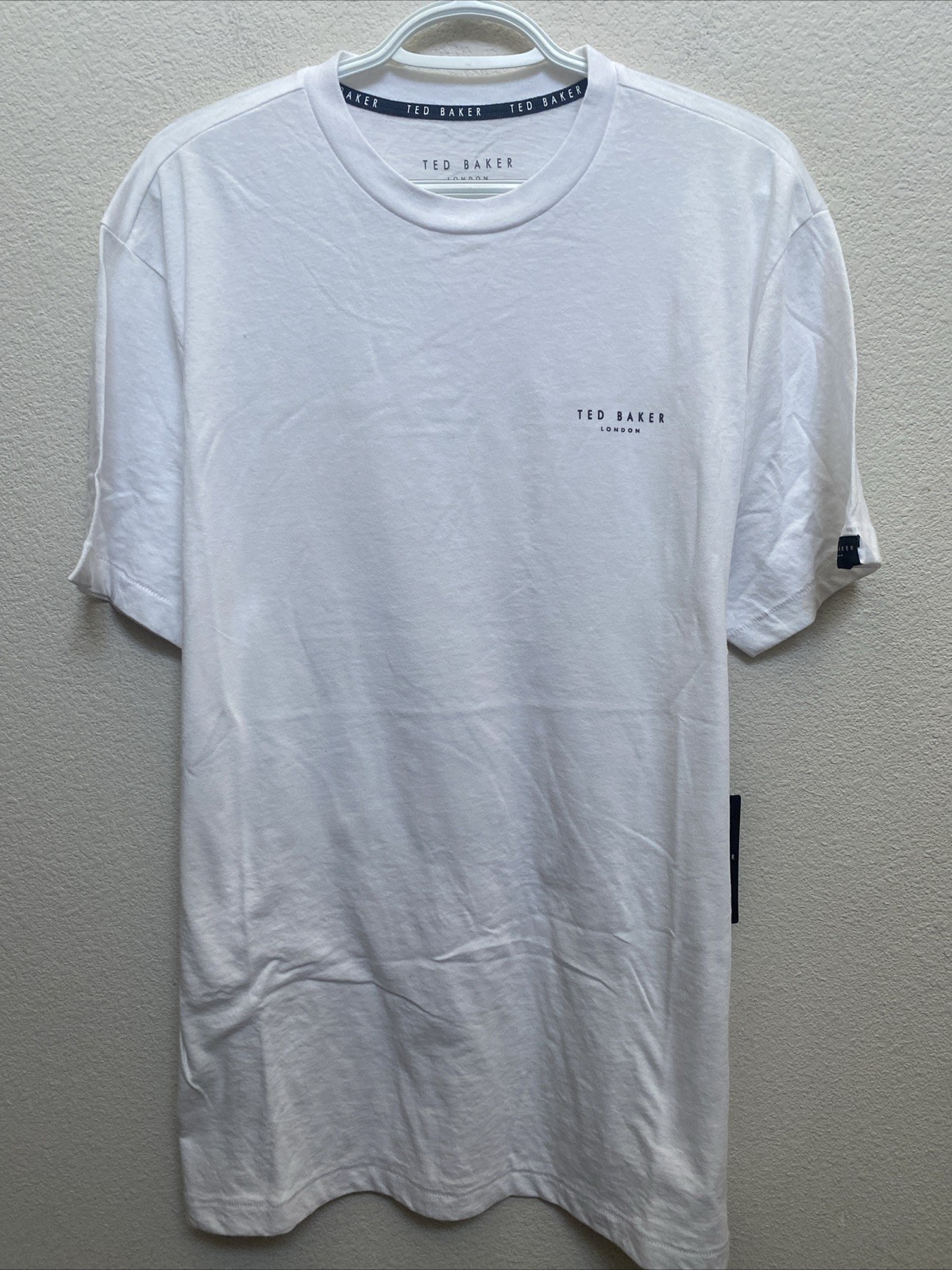 NEW Ted Baker Men's T Shirt White Short Sleeve Crew Neck NWT $39.00 XL gallery