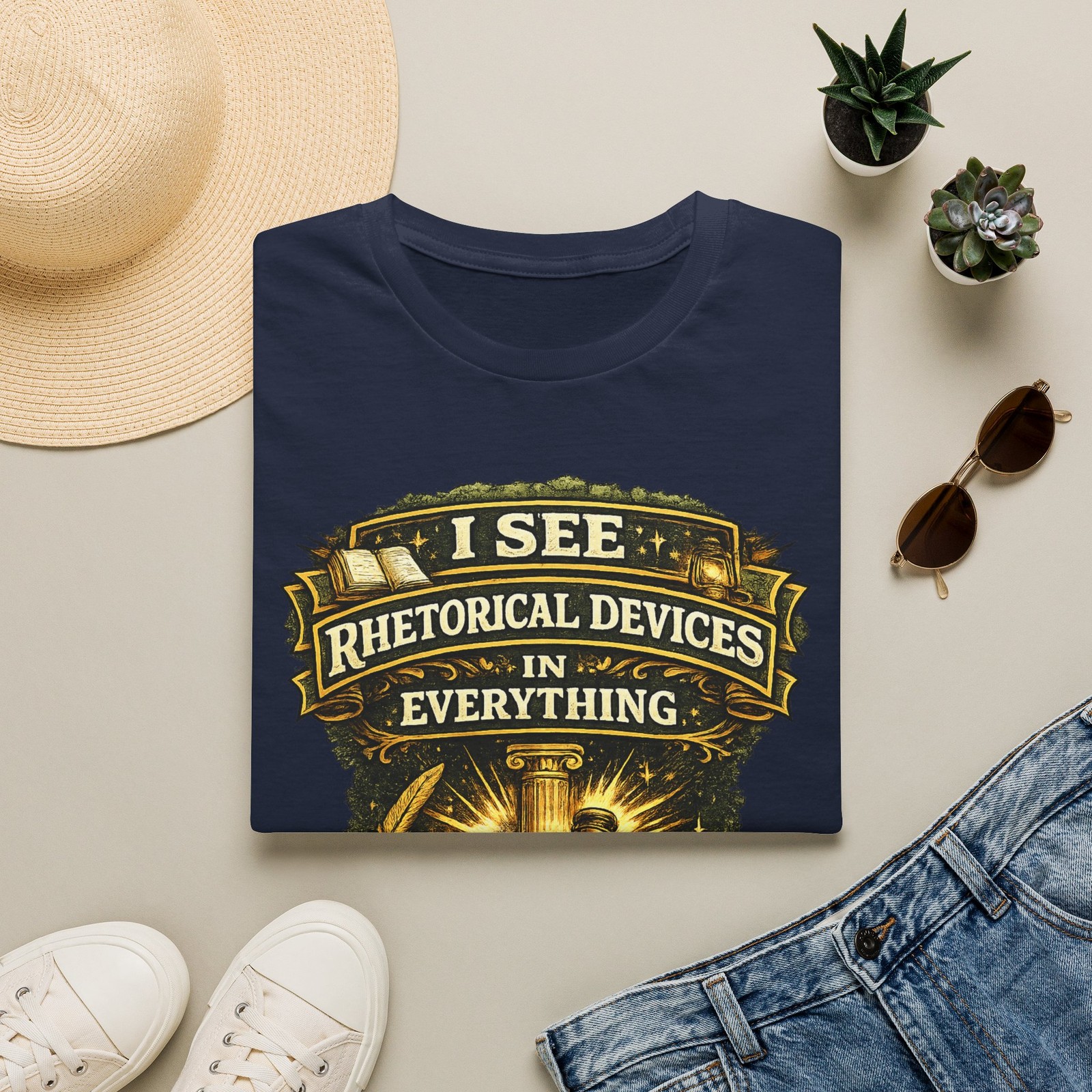 I See Rhetorical Devices in Everything T-Shirt AP language/English gallery