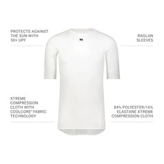 Men’s Standard Half Sleeve Compression Tee, White, Medium