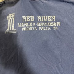 Harley Davidson Red River Wichita Falls Legendary Since 1903 Tee Slate Blue XL