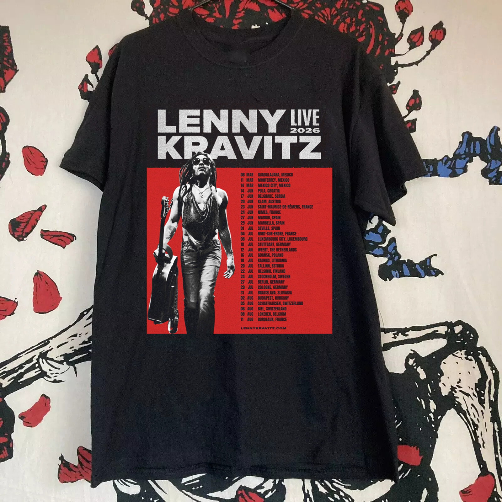Lenny Kravitz Live 2026 Tour T Shirt Full Size S-5XL