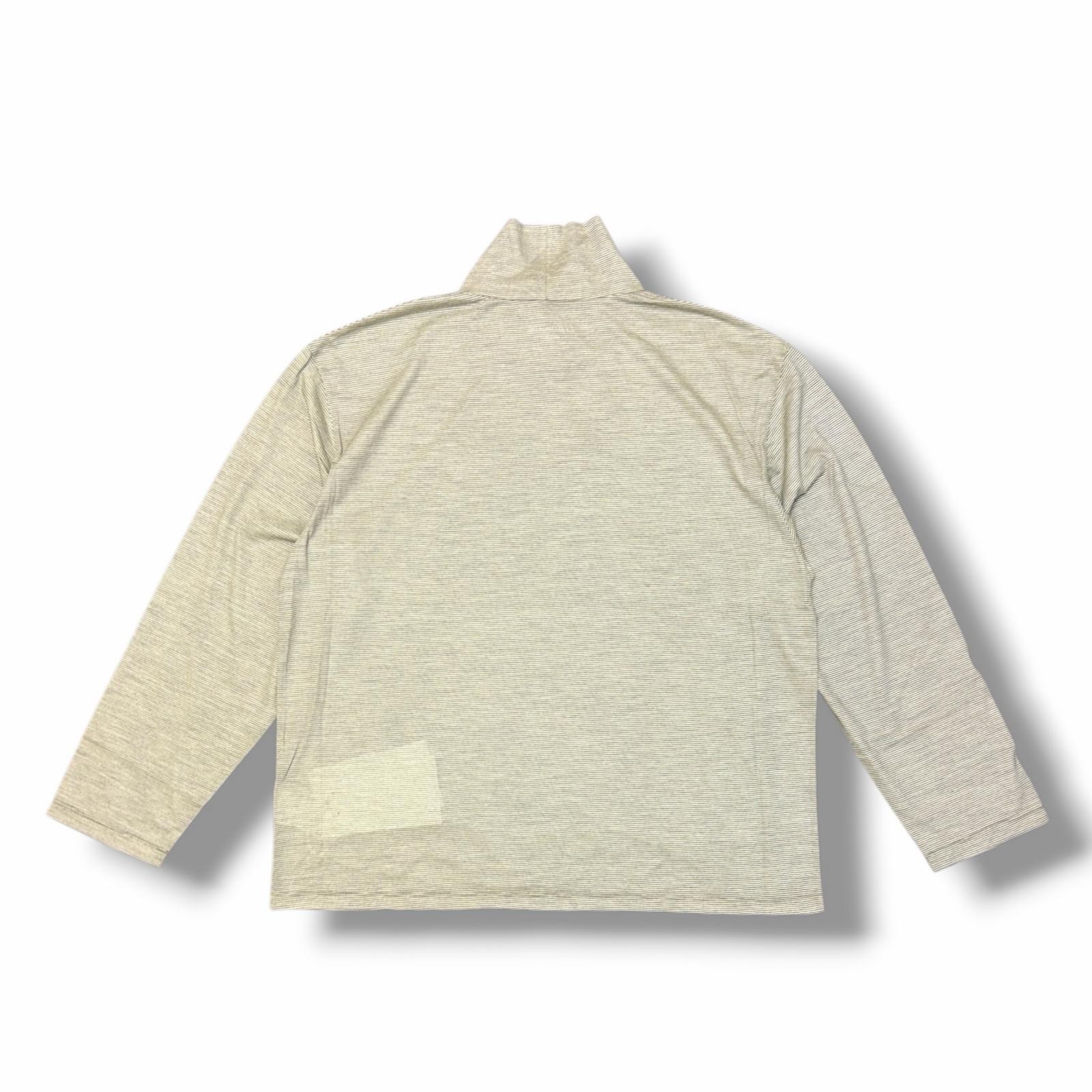 Unused KANEMASA PHIL. 25AW 36G WOOL STRIPE TURTLE NECK beige XL （17578M） gallery