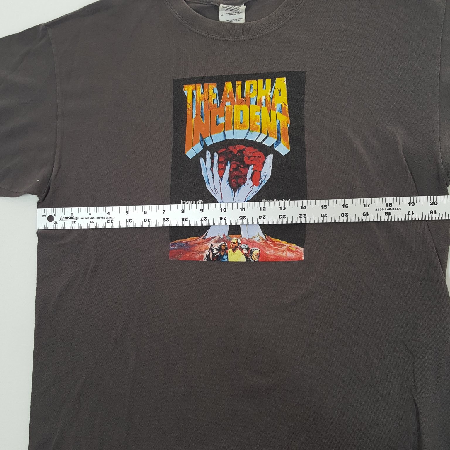 Gildan The Alpha Incident T-Shirt Men's Gray Large Graphic Sci Fi Horror gallery