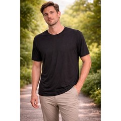 DAVID ARCHY Men’s Undershirt Bamboo Rayon Moisture-Wicking T-Shirts Stretch Crew