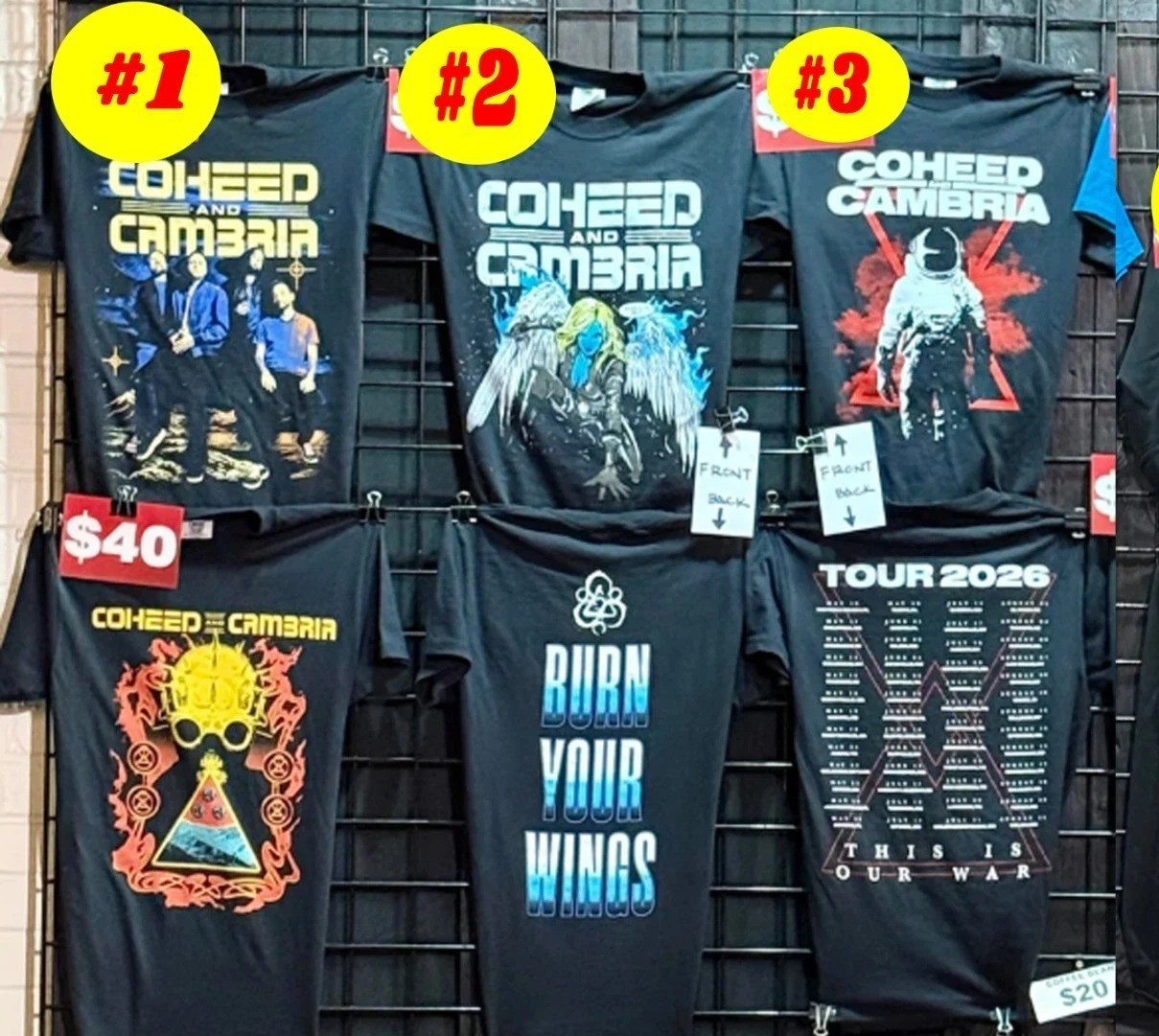 Coheed and Cambria Band 2026 merch Tour T-Shirt reprint gallery