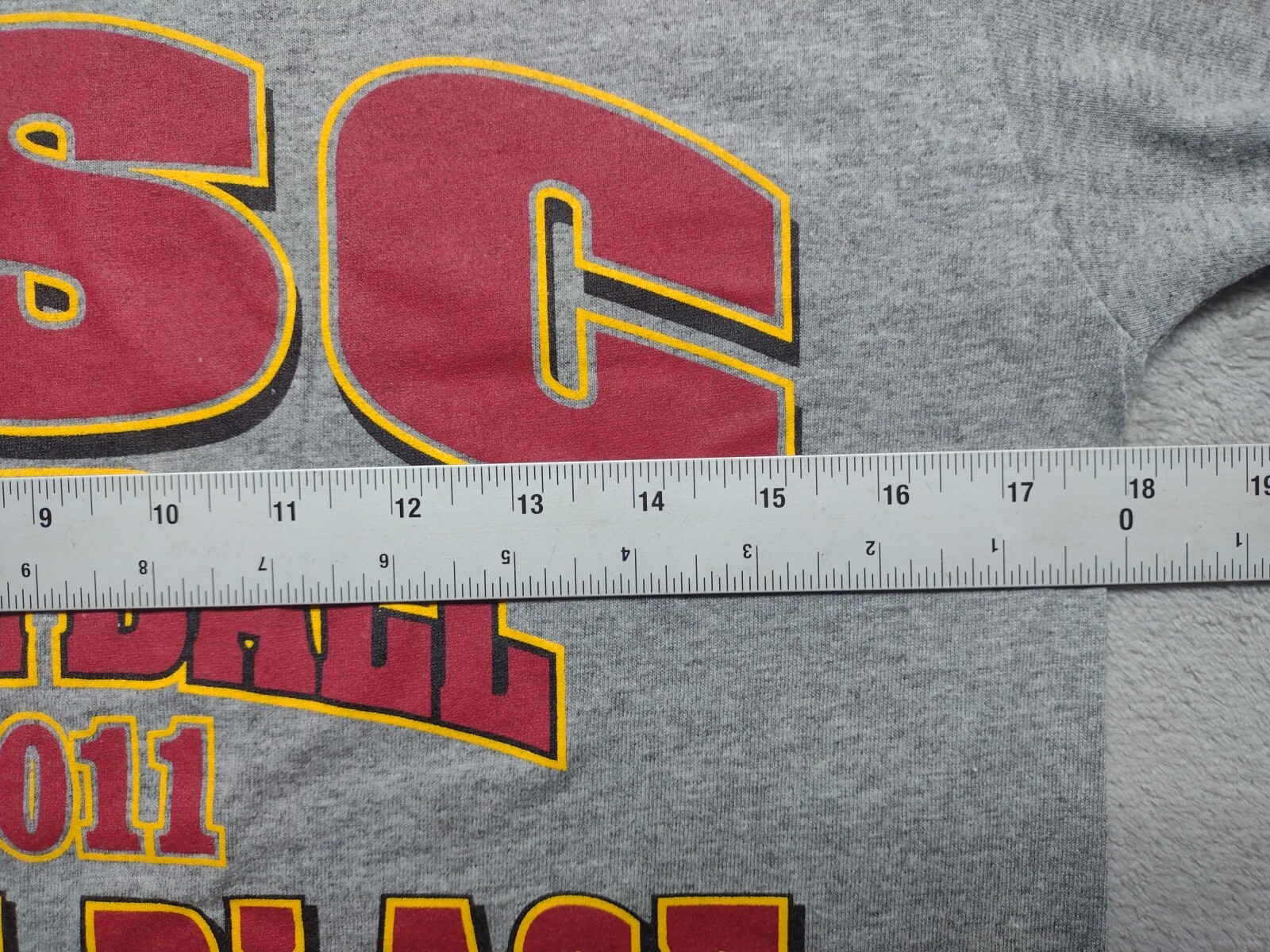USC Football 2011 Pac 12 Champions T Shirt Russell Athletic Small Gay EUC gallery