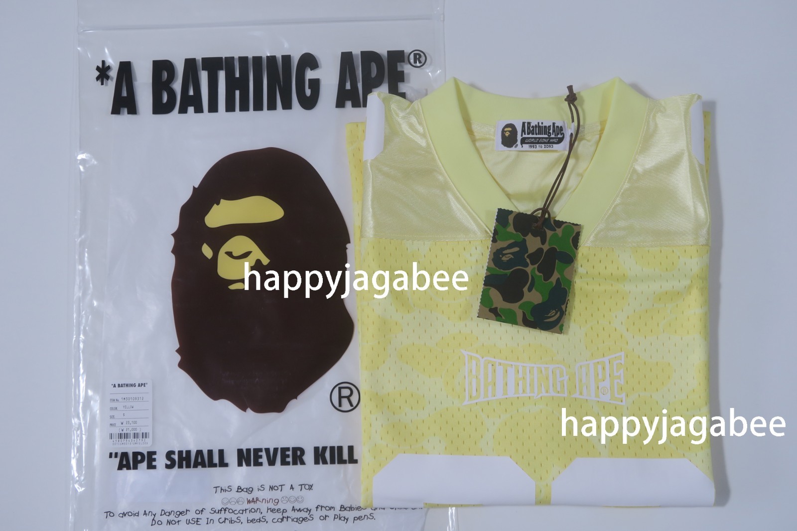 A BATHING APE Men's SOLID CAMO MULTI LOGO RELAXED FIT FOOTBALL JERSEY TEE rz gallery