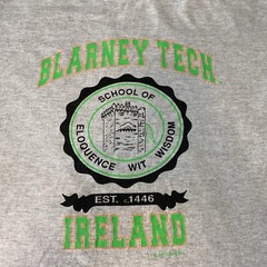 Vintage Blarney Tech Ireland 1991 Single Stitch Flip Cuff Grand Illusion Tag Xl