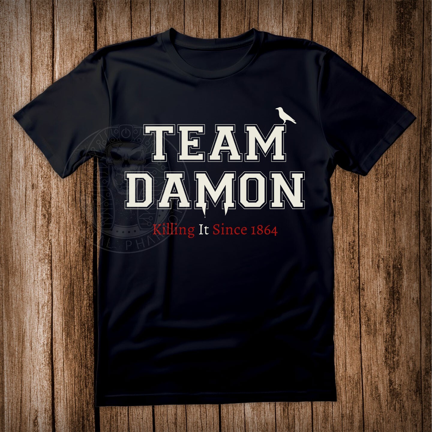 Vampire Diaries Team Damon Mens & Womens Mystic Falls High School T Shirt