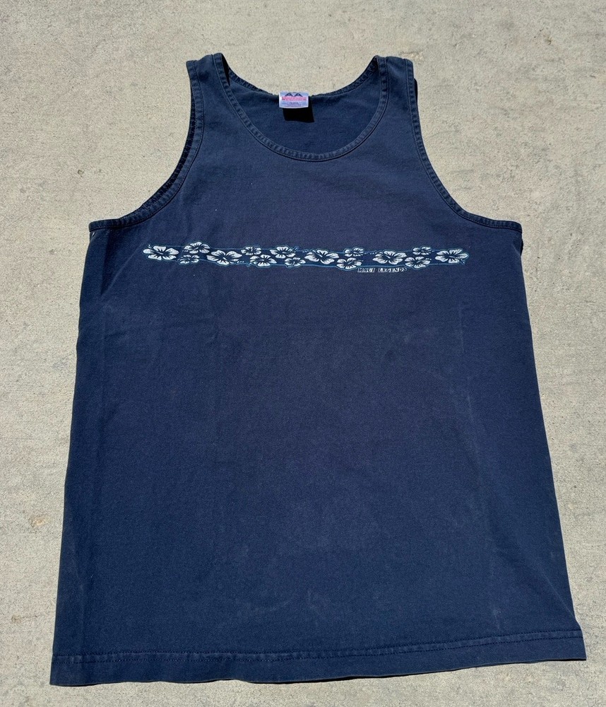 Alstyle Apparel & Activewear Men’s Navy Cotton Knit Scoop Neck Tank Top M