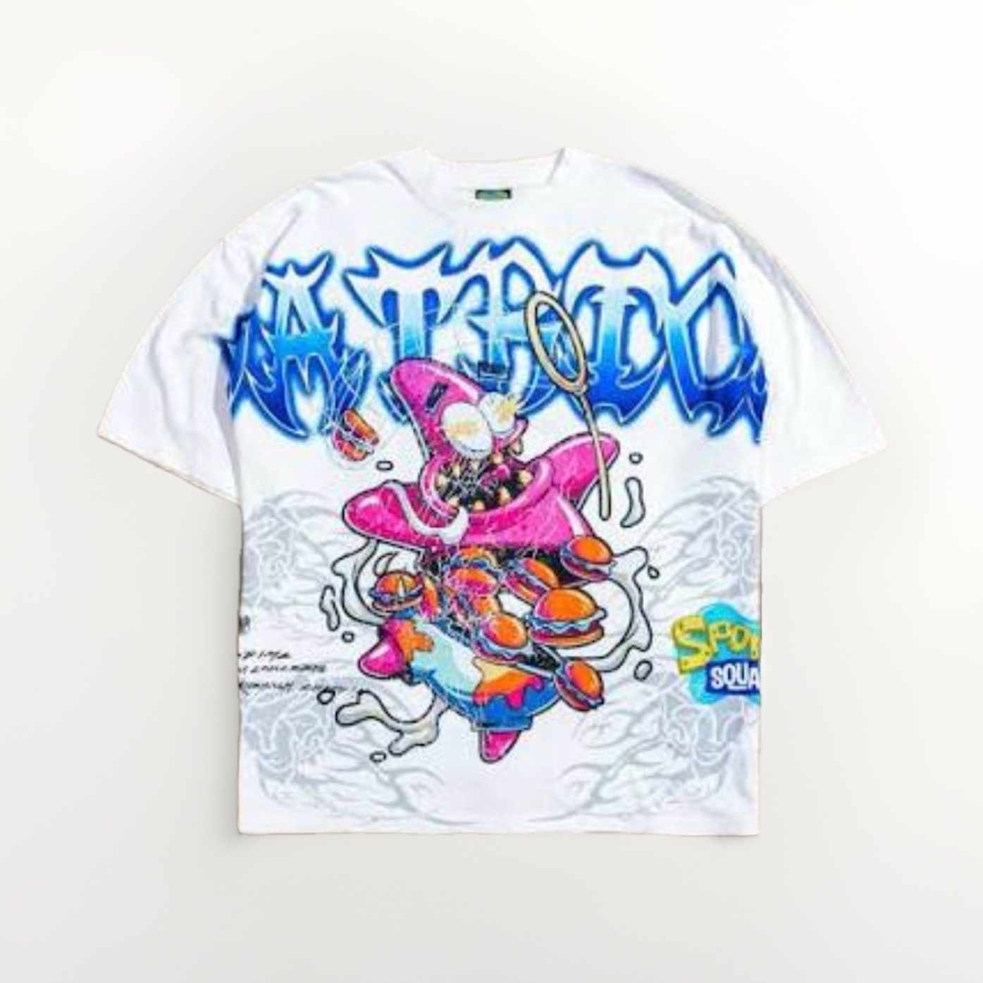 Civil Regime Men's L White Patrick Star SpongeBob Graphic Short Sleeve Crew Tee gallery
