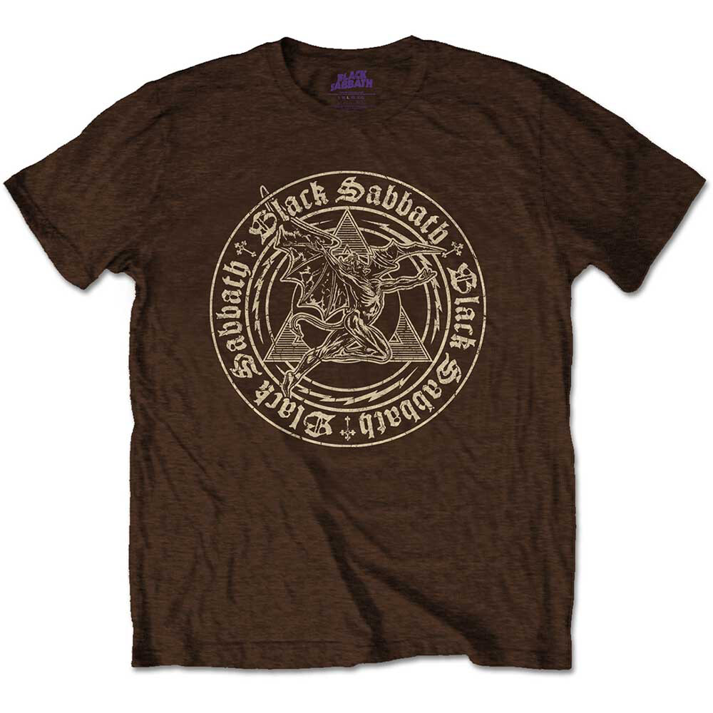 Black Sabbath – Henry Pyramid Emblem – Chocolate Brown t-shirt