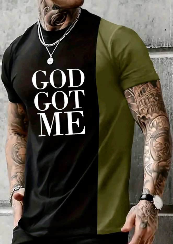 T-shirt Men’s Spring And Autumn Regular Fit Patchwork short Sleeve