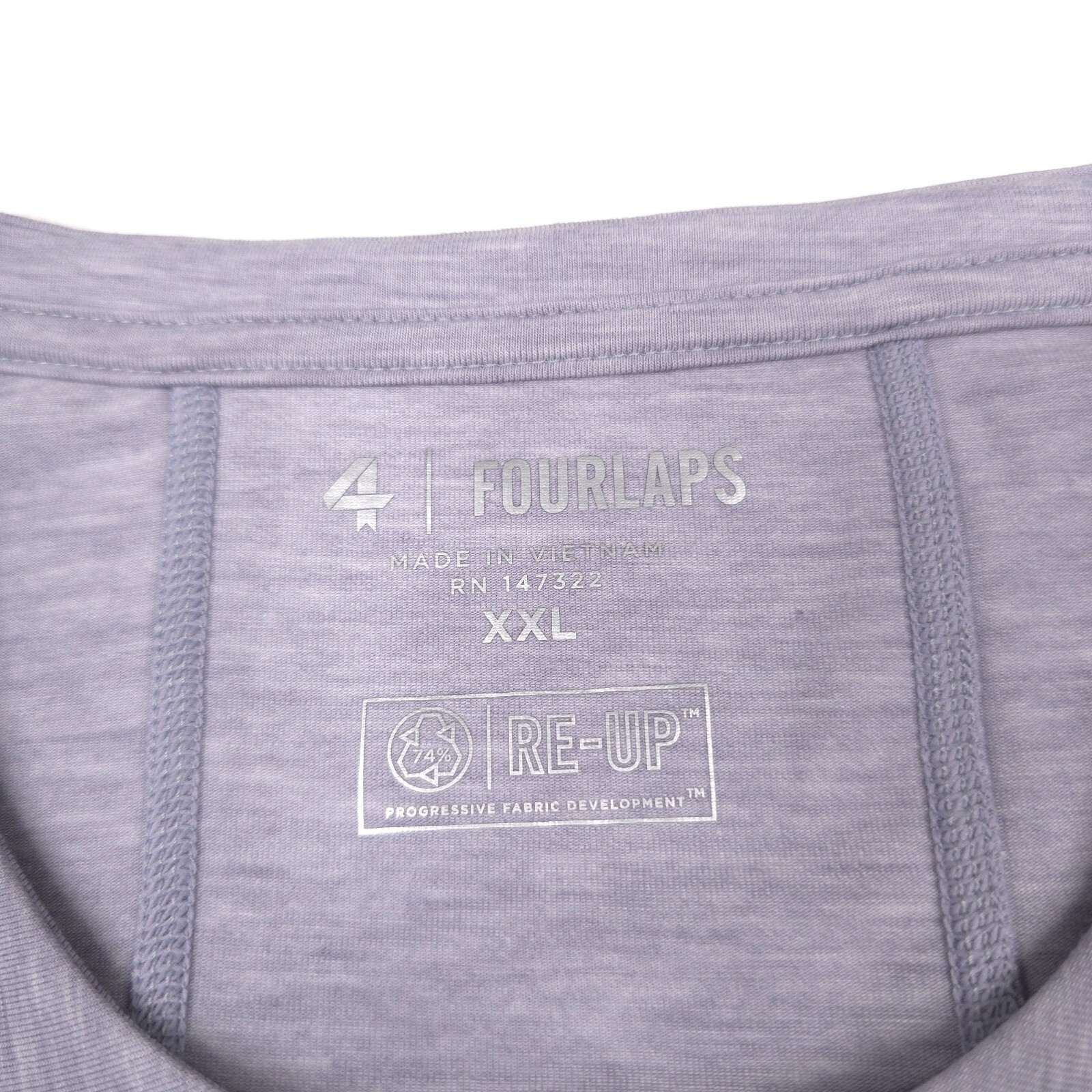 Fourlaps Long Sleeve Gray Heather Radius Henley Shirt Mens Size 2XL gallery