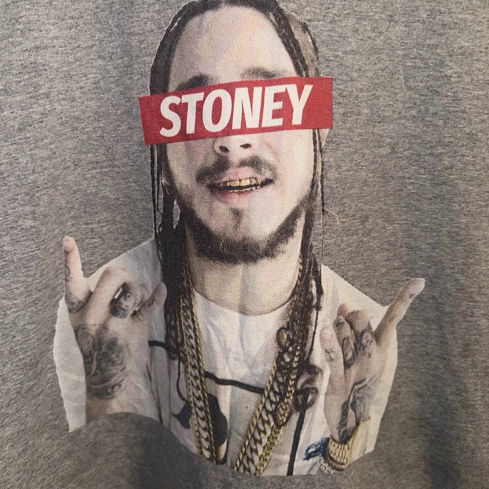 POST MALONE Mens 3XL Tshirt STONEY Rap Hiphop Music Band Official 2016 Gray EUC gallery