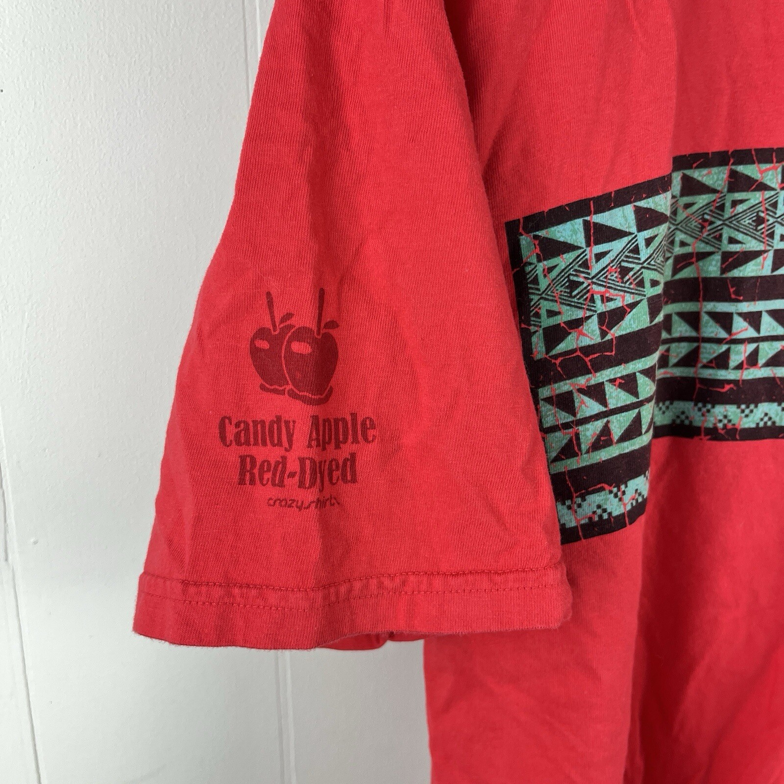 Crazy Shirts Candy Apple Red Dyed Fun Geometric Graphic T-Shirt Tee Size Large gallery