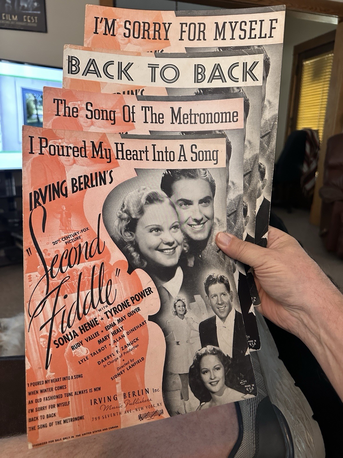O 4-pack Movie Musical SECOND FIDDLE with SONJA HENIE