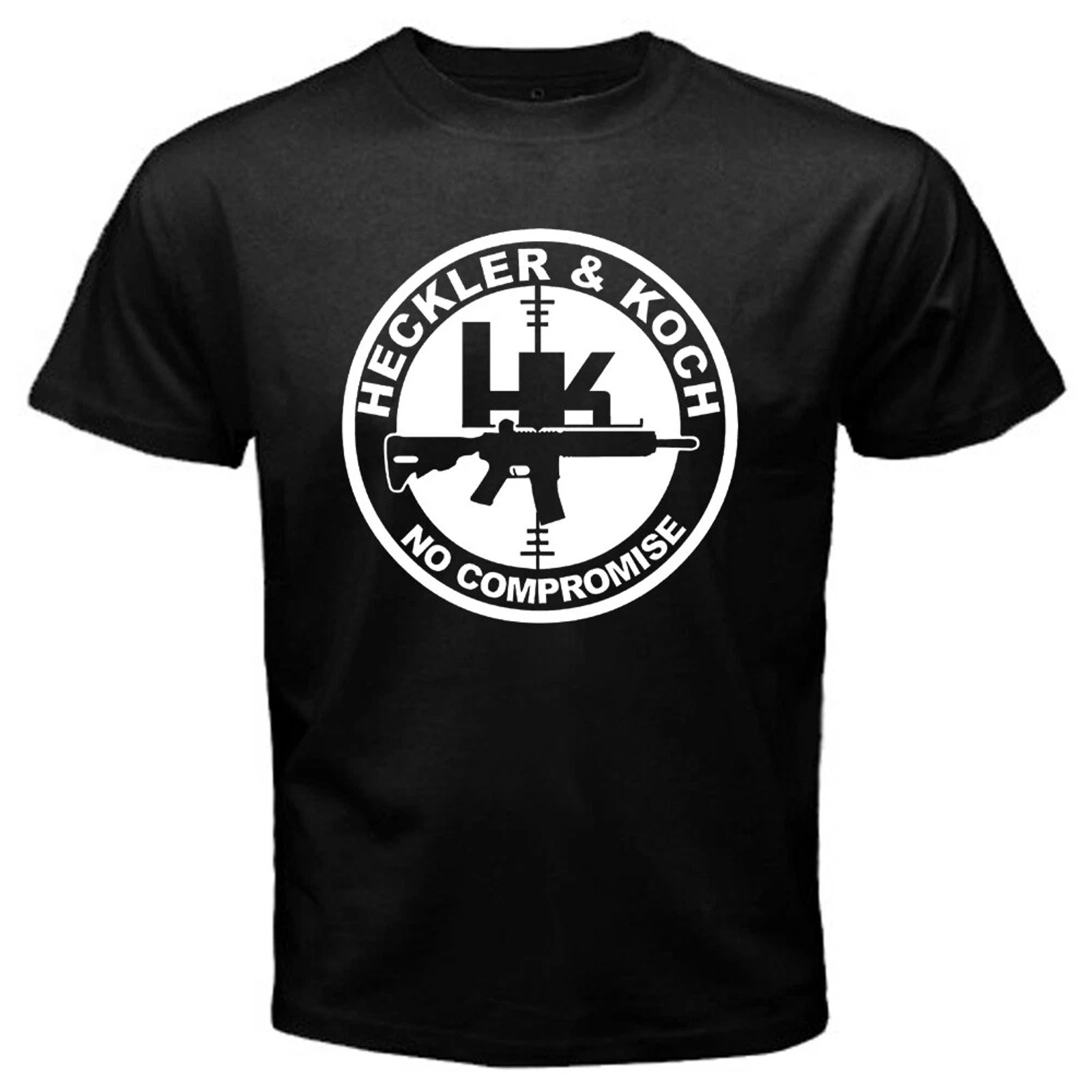 Heckler Koch HK Guns Firearms Mens Black Graphic Tee gallery