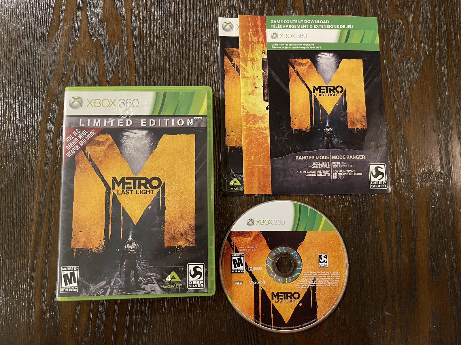Metro: Last Light – Limited Edition (Microsoft Xbox 360, 2013)