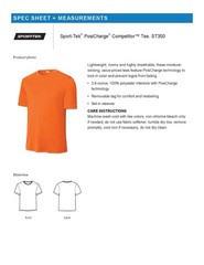 Sport-Tek ST350 Men’s Polyester Short Sleeve Dri Fit PosiCharge Workout T-Shirt