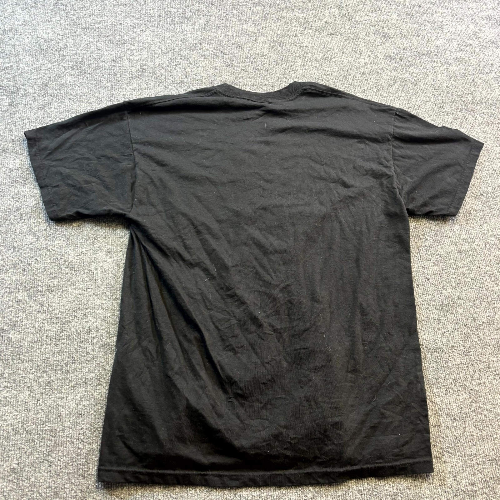 VTG Jerzees Heavyweight Blend T-Shirt Mens L Black Cartoon Holding Chainsaw AHB gallery