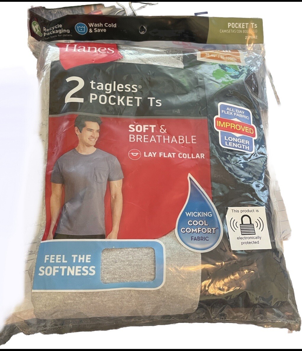 Hanes Men's T-shirt single, 2 pack or 3 pack various colors available, new gallery