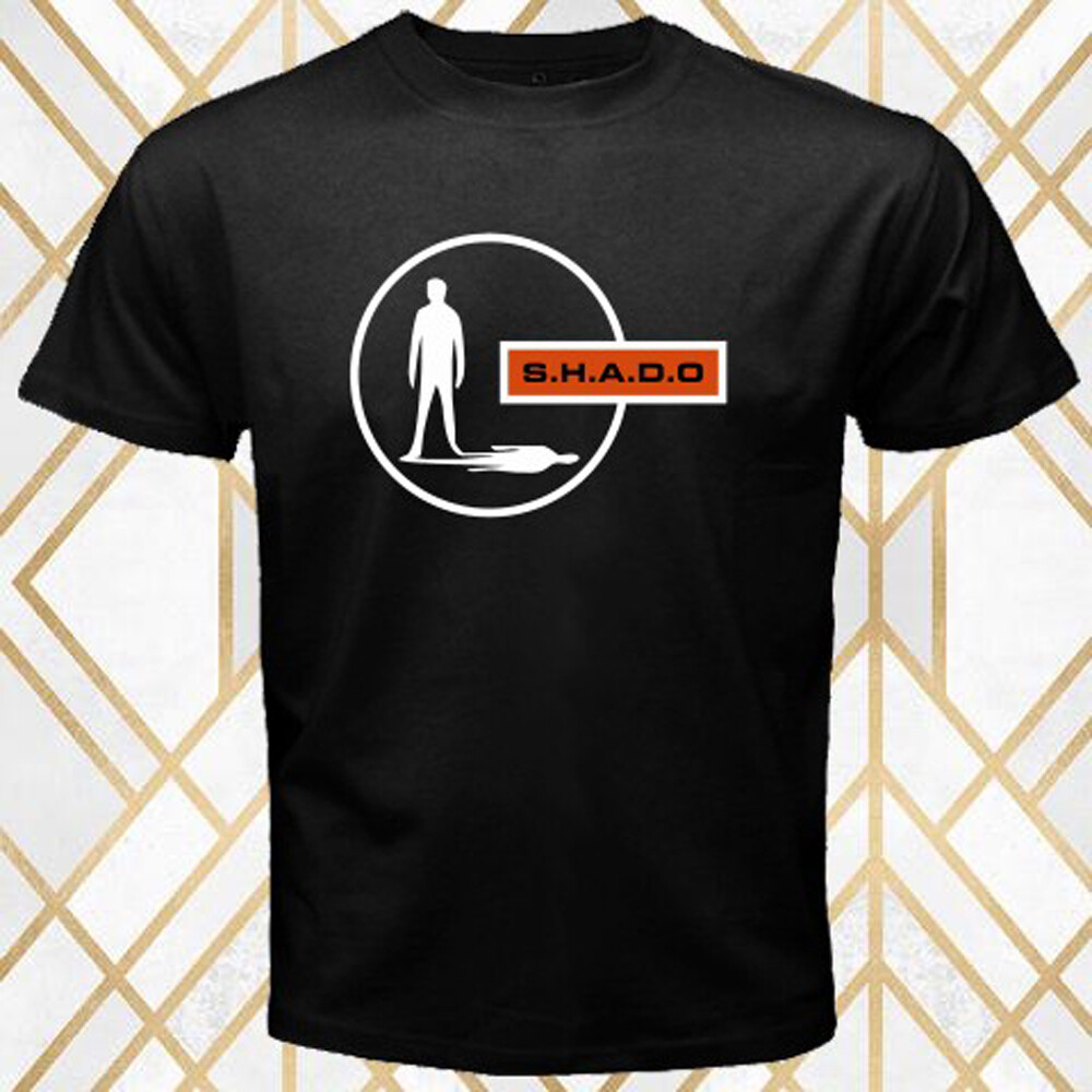 SHADO UFO Sci Fi Gerry Anderson TV Show Logo Men’s Black T-Shirt Size S – 5XL