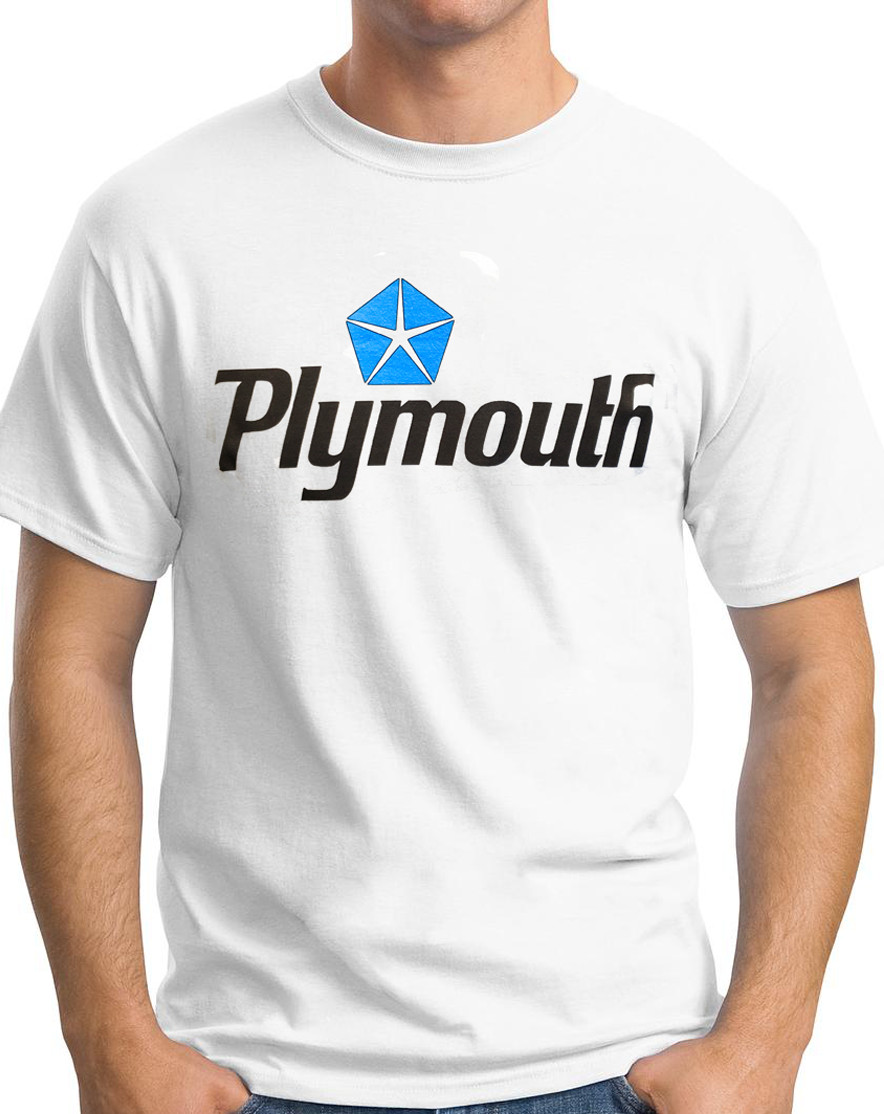 Classic Plymouth Logo 100% Cotton T-Shirt - 426/Hemi/Mopar/440/383/Muscle gallery