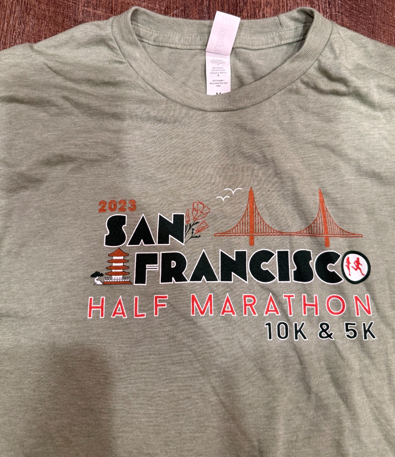 New 2023 KPSF Kaiser San Francisco Half Marathon 10k 5k Men's M Race T-Shirt gallery