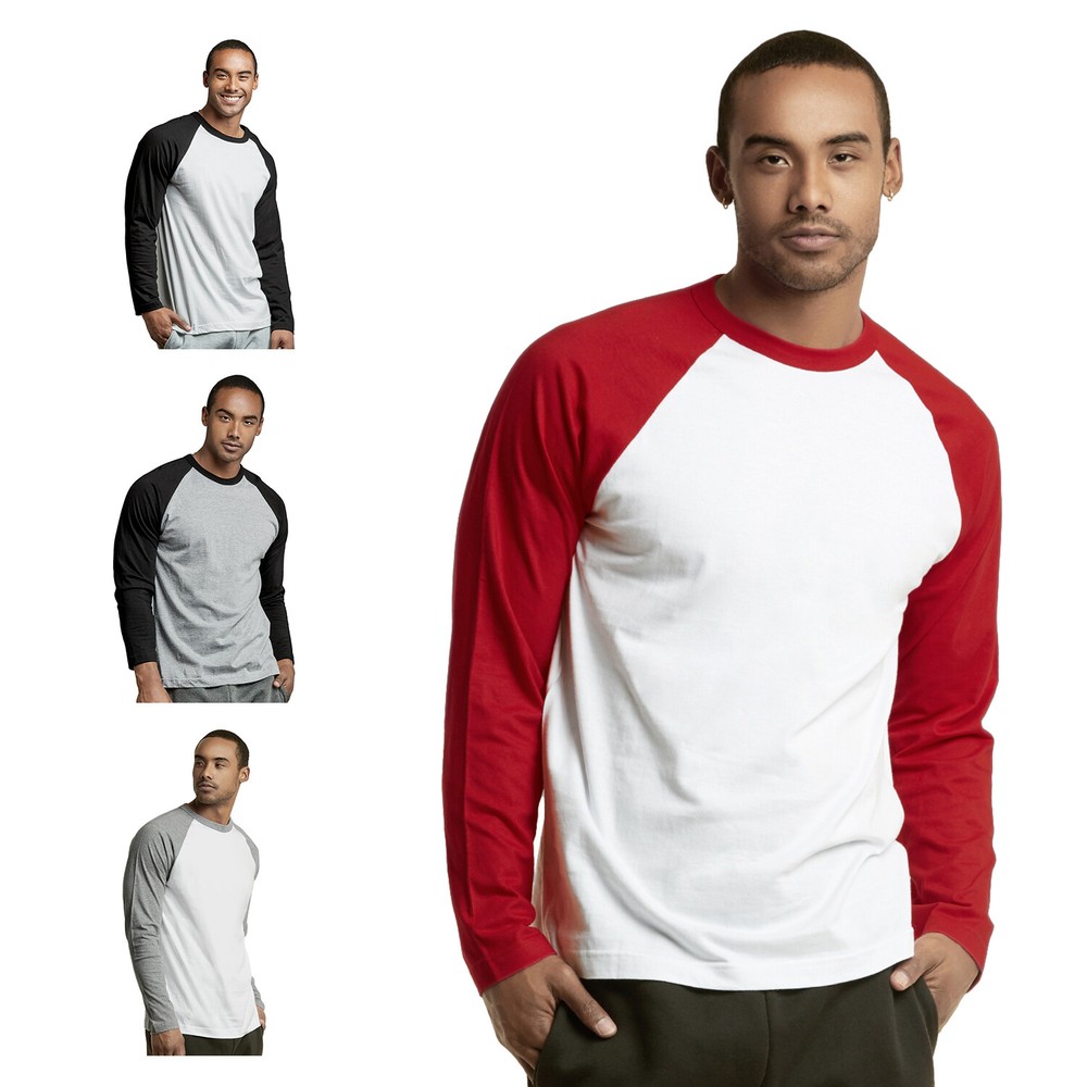 DBFL Top Pro Men’s Long Sleeve Colorblocked Baseball Tee