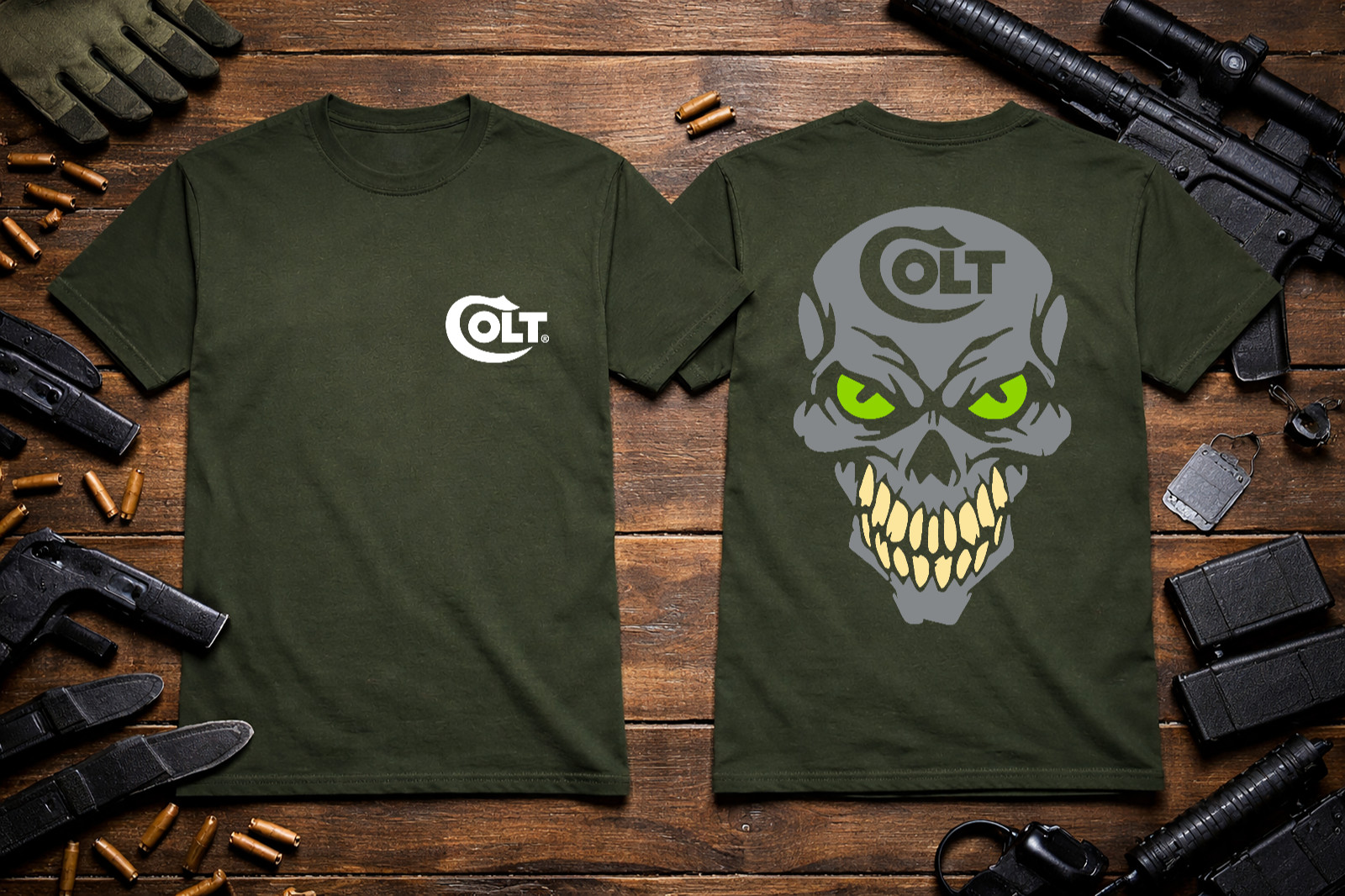 Colt Skull T-Shirt Heavyweight S M L XL 2XL 3XL 4XL 5XL gallery