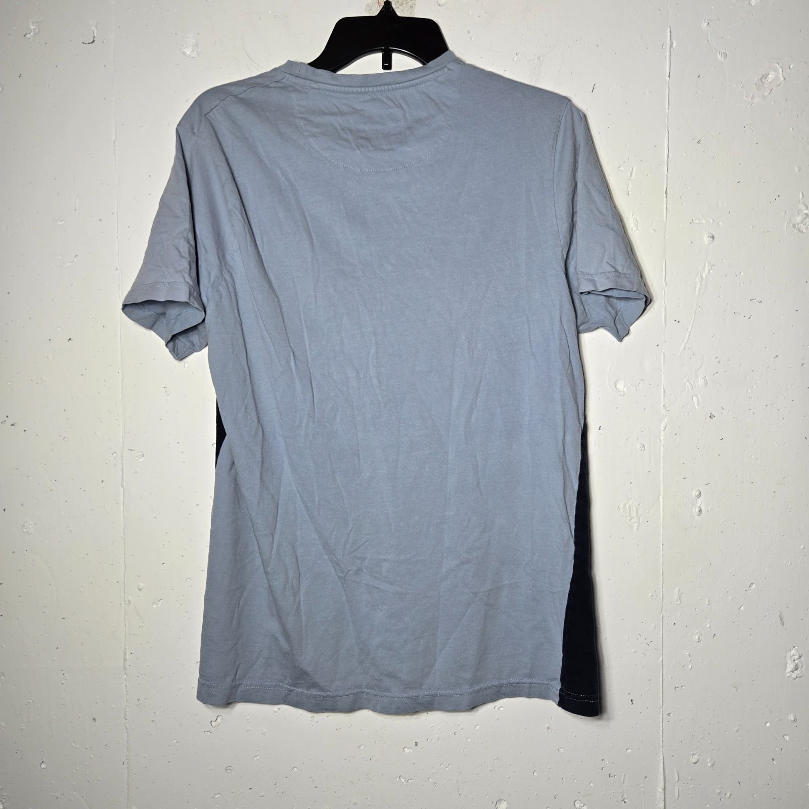 Denim & Flower Mens Blue Striped Short Sleeve Shirt Size Medium Preppy Nautical gallery