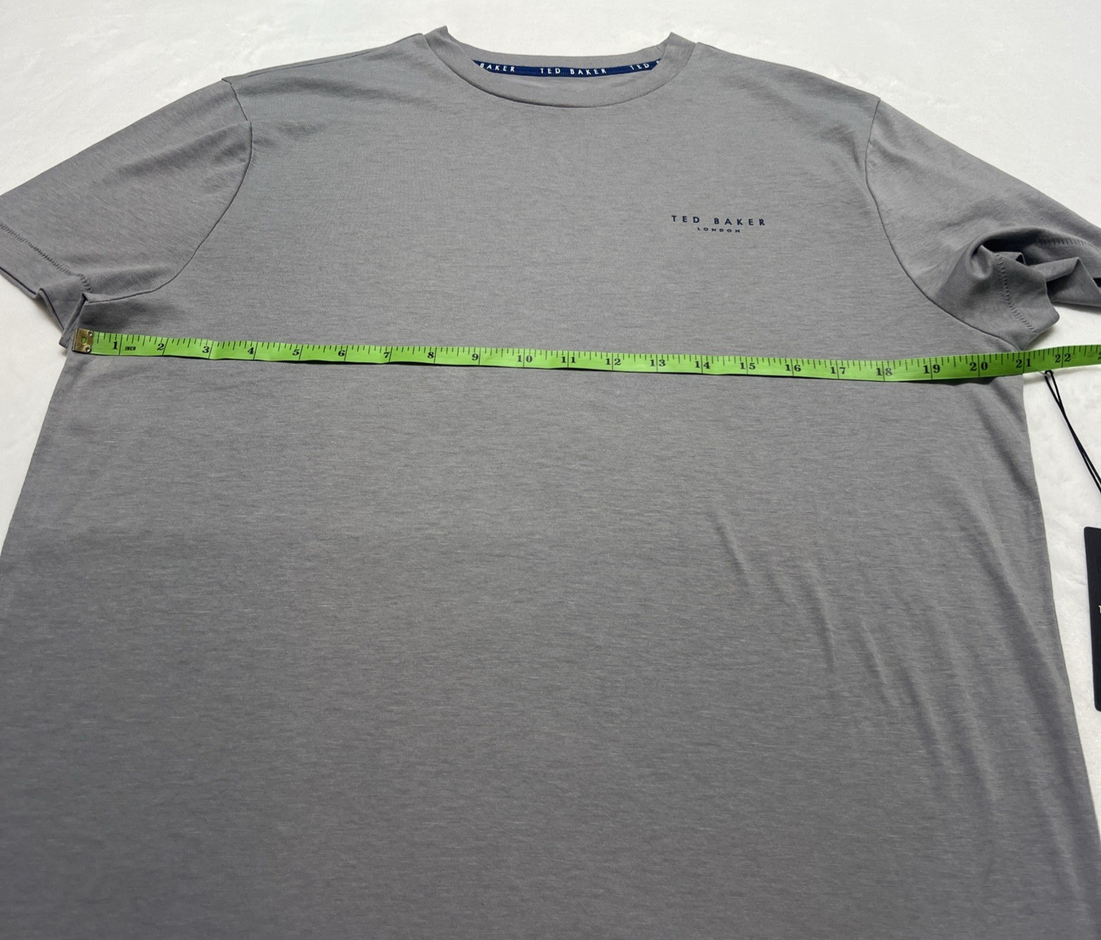 NWT Ted Baker Mens S London Logo Tee Lounge T-Shirt Gray Short Sleeve Spell Out gallery
