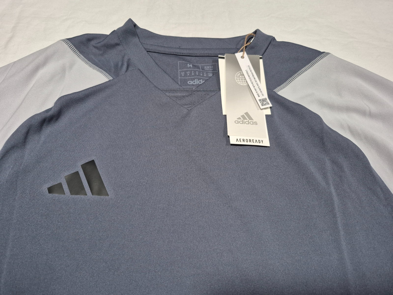 Adidas Mens Tiro 23 Competition Soccer Training Jersey Grey Shirt HP1906 SL gallery