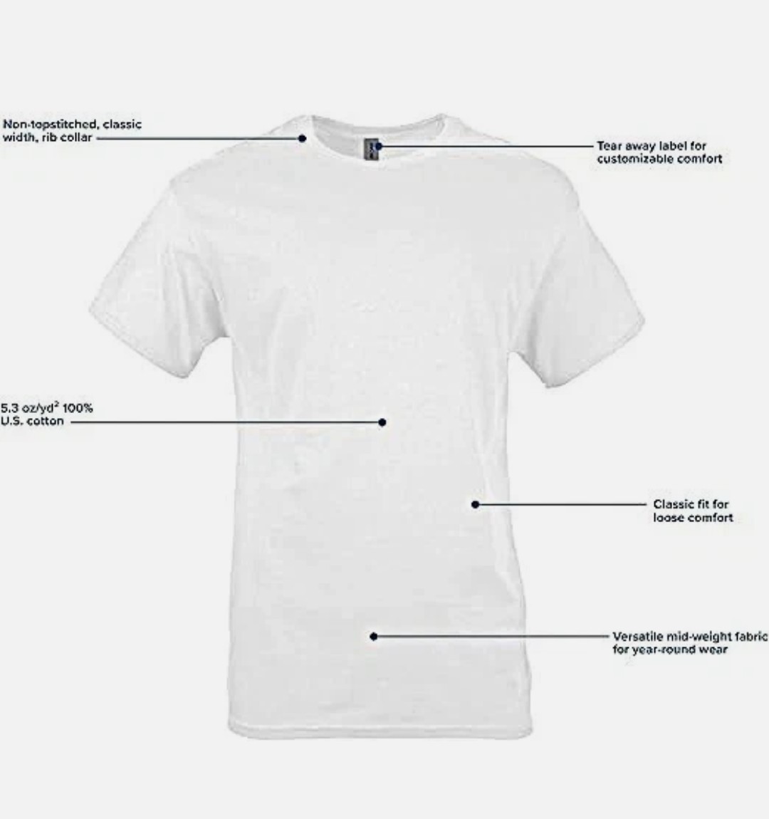 Gildan Ultra 100 % Cotton T-Shirts G2000 Short Sleeves Sz XL 6oz Tear Away Label gallery