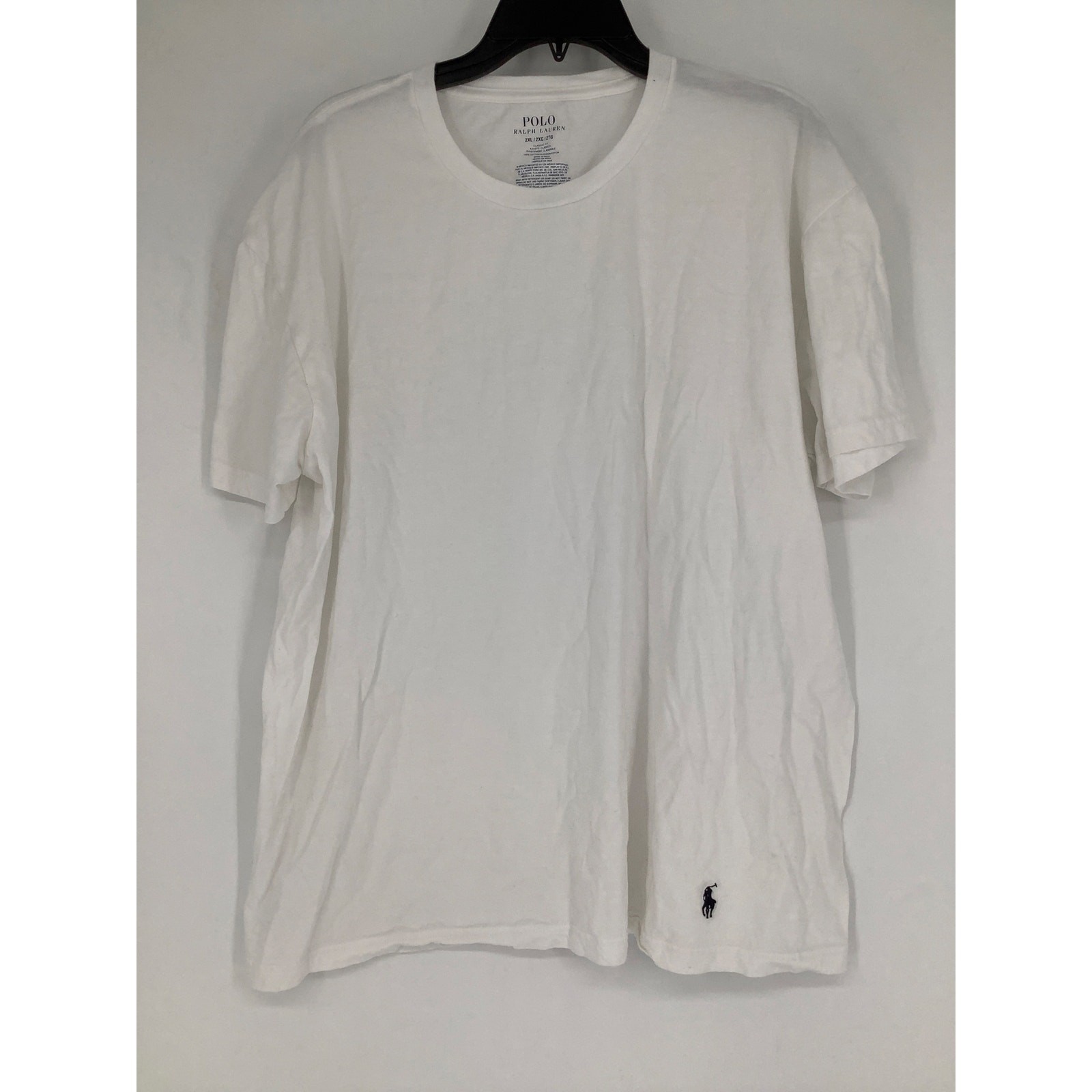 Polo Ralph Lauren Men's 2XL White Classic Fit Crew Neck Cotton Preppy Tee I5-22 gallery