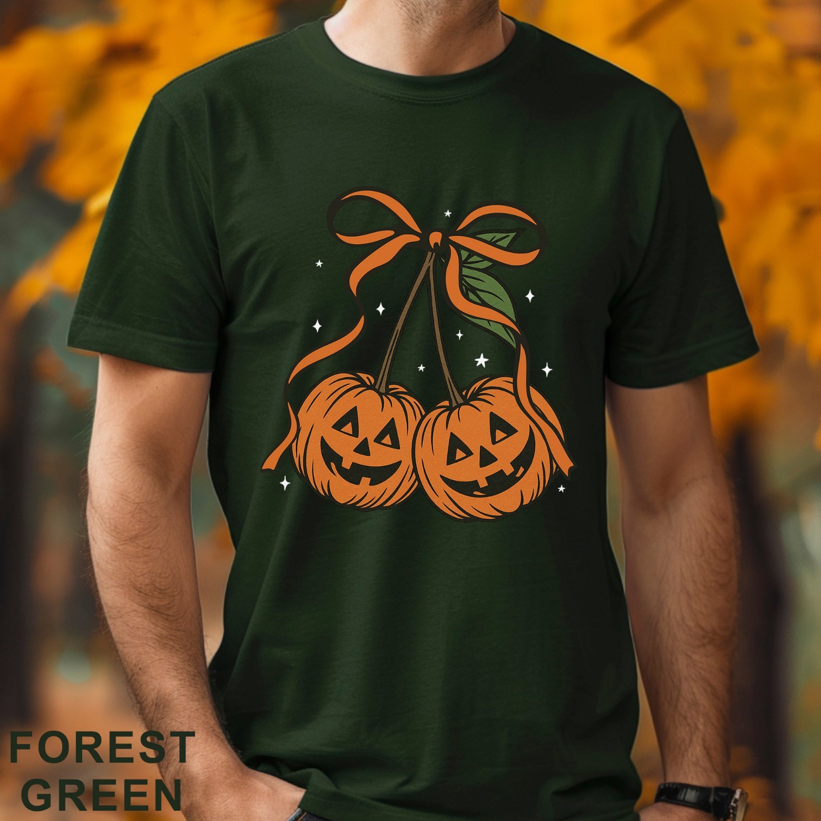 Pumpkin Cherries Autumn Girly Shirt, Halloween Pumpkin Shirt, Fall Theme, 203650 gallery