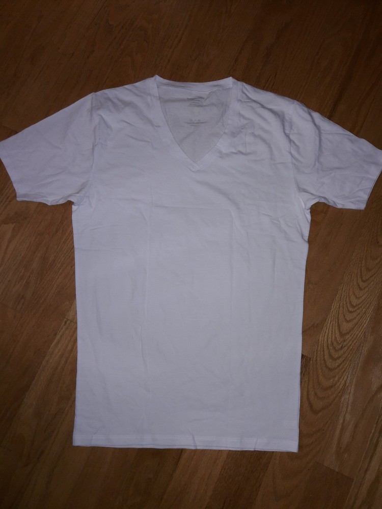 Tommy John Undershirt Cotton Basics V Neck T-Shirt White.Choose Size