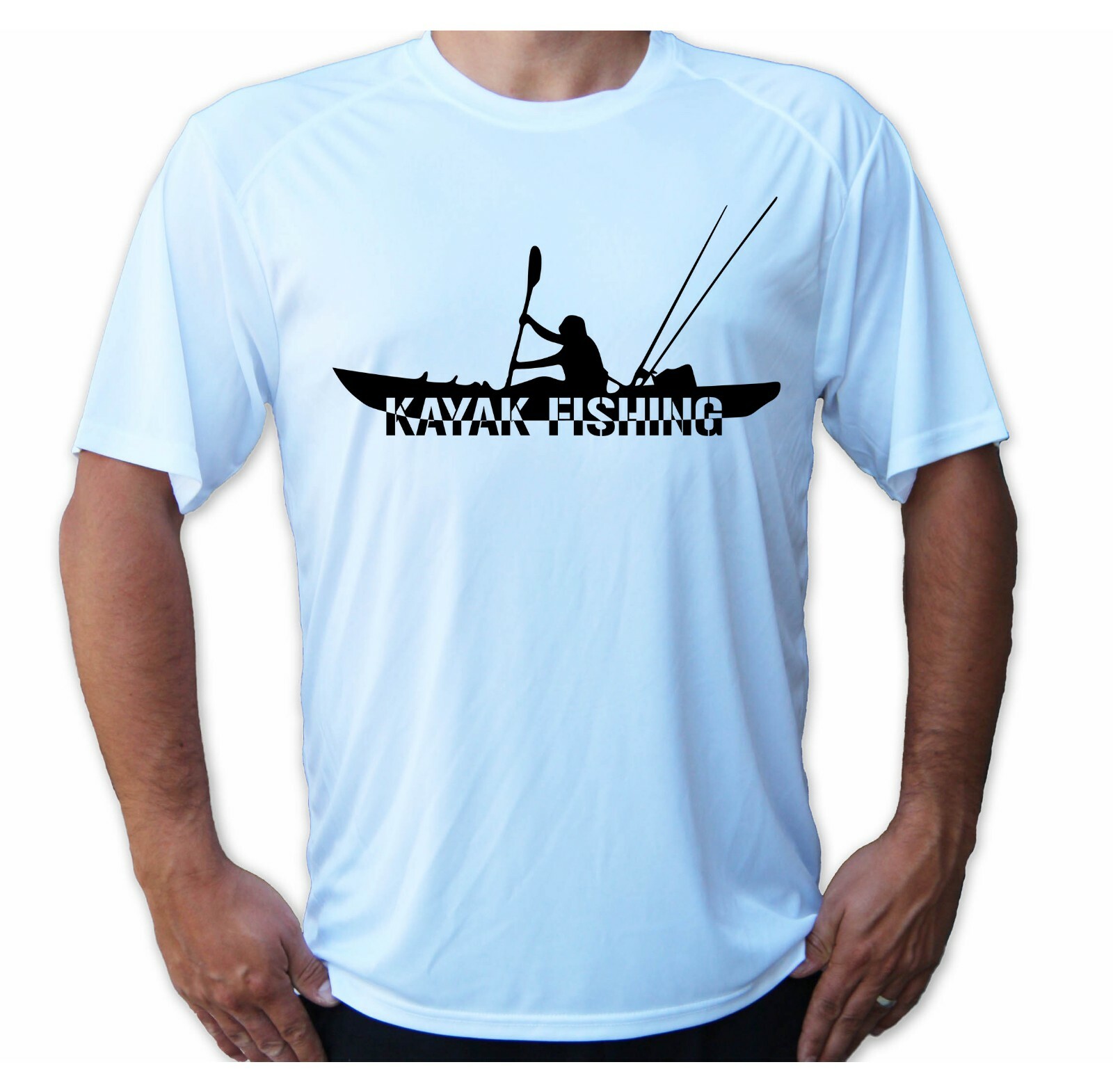 Kayak Fishing Fisherman Boat Beach Sun UPF 50 T-Shirt Water Sport UV Protection