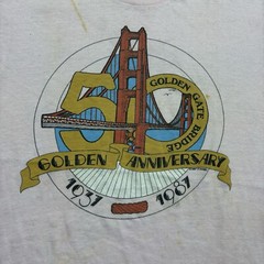 Vintage 80s Golden Gate Bridge 50th Anniversary 1987 Shirt Size Medium