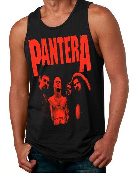 Pantera Unscarred Heavy Metal Rock Band Black Tank Top