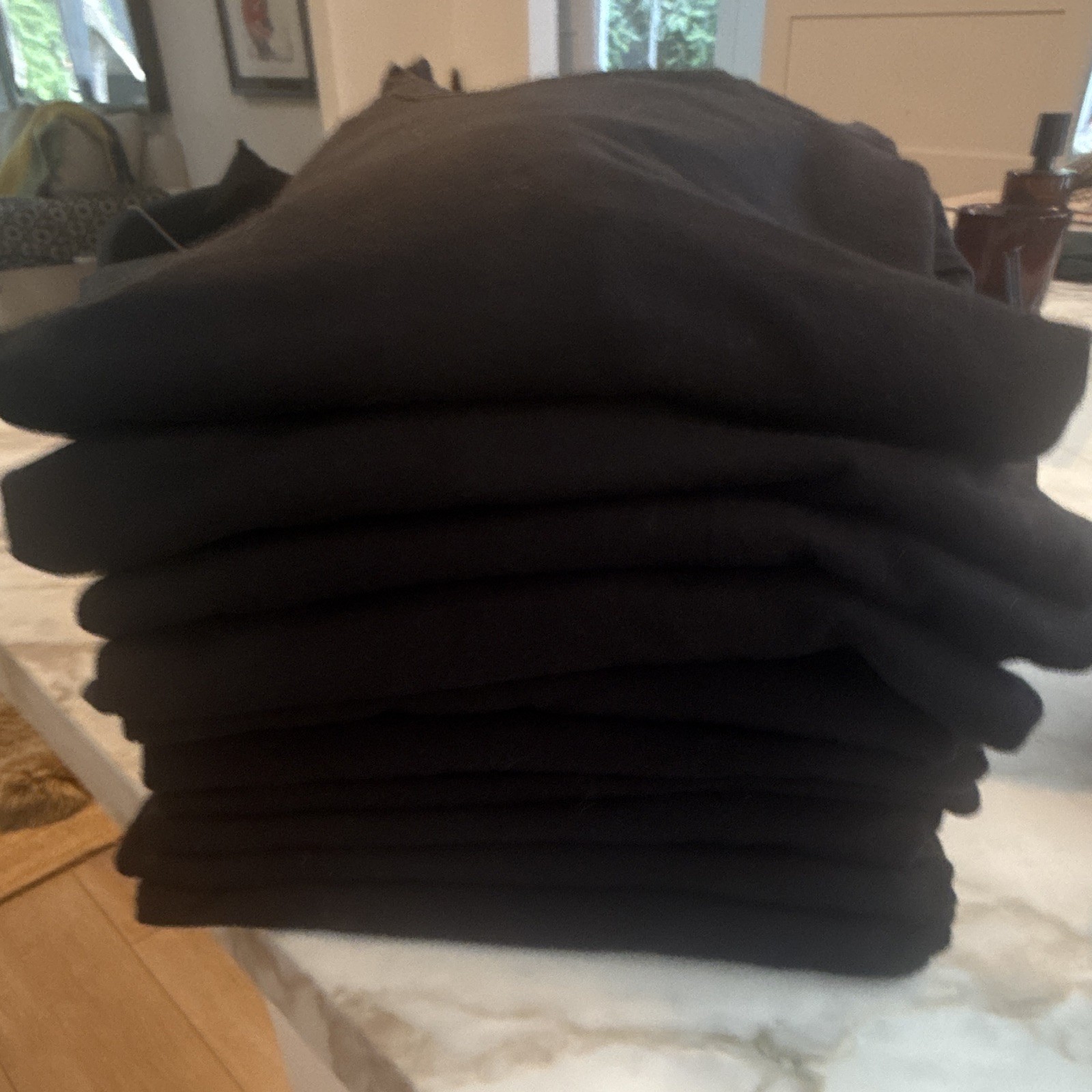 ONE BONE Men's Black Solid Crew Neck T-Shirt, Size 2 Regular qty 10 gallery