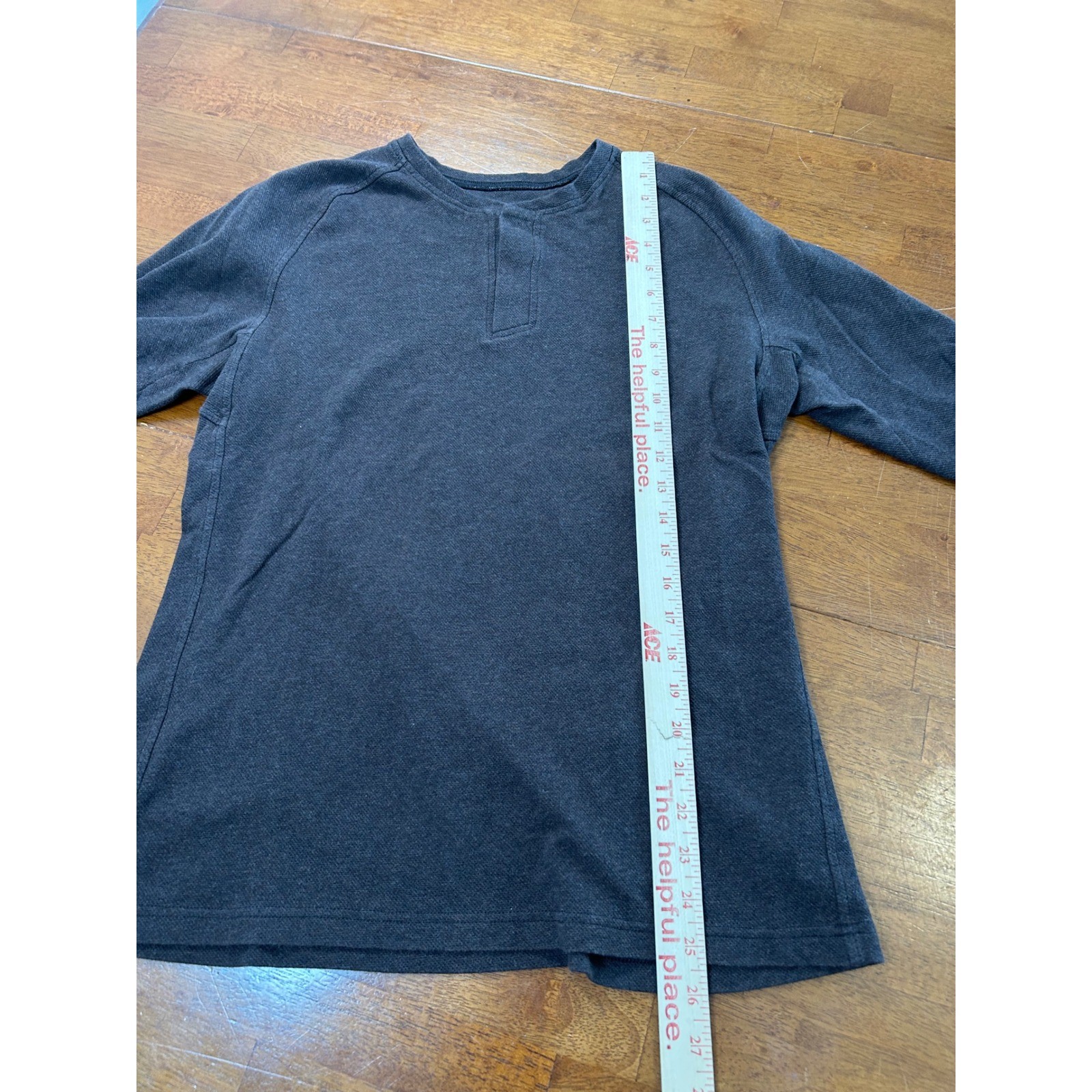 Arc'teryx Henley Shirt Mens Medium Brown Long Sleeve Textured Knit Pullover gallery
