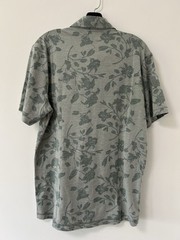Linksoul Tempus Fugit Button Down Shirt Men M Green Floral Organic Cotton