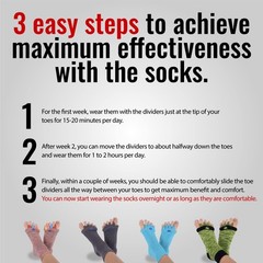 Foot Alignment Socks with Toe Separators for Men or Women | Light Grey Extra …