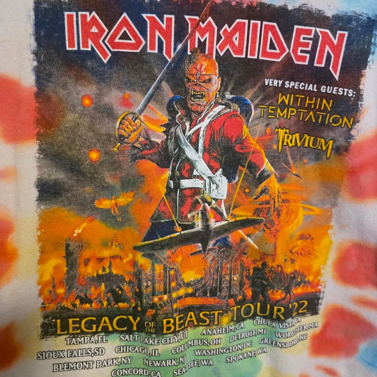 Iron Maiden Legacy of the Beast Tour 2022 Double-Sided Band Tee gallery
