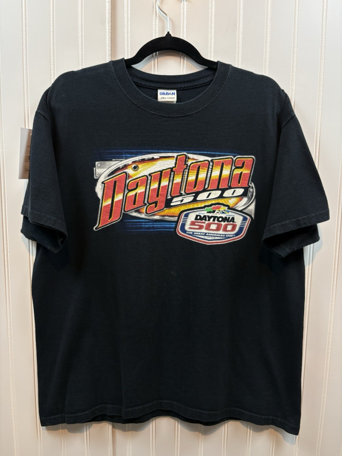 Vintage 2000s Racing T-shirt Size Large Black Daytona 500 Race 2009